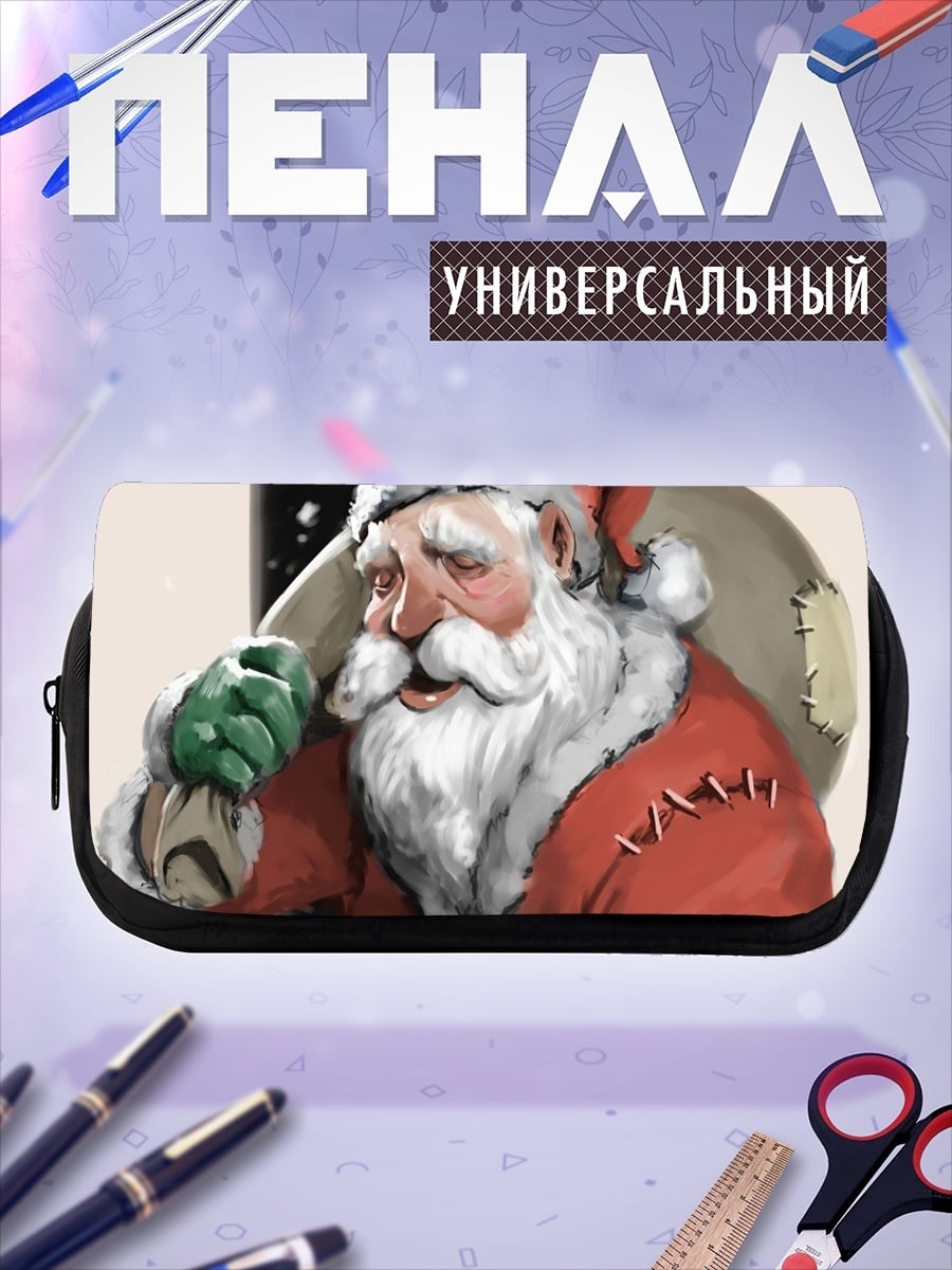 Пенал-косметичка Санта Клаус с письмом