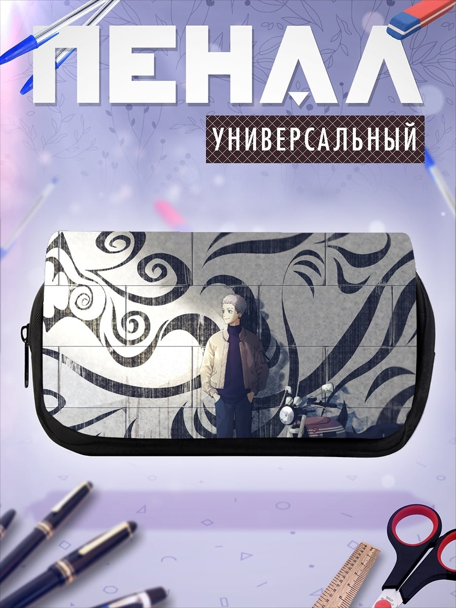 Пенал-косметичка Девушка и мото