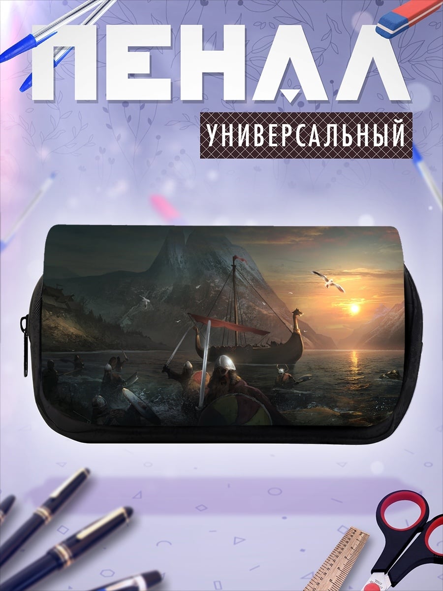 Пенал-косметичка викинги на драккаре