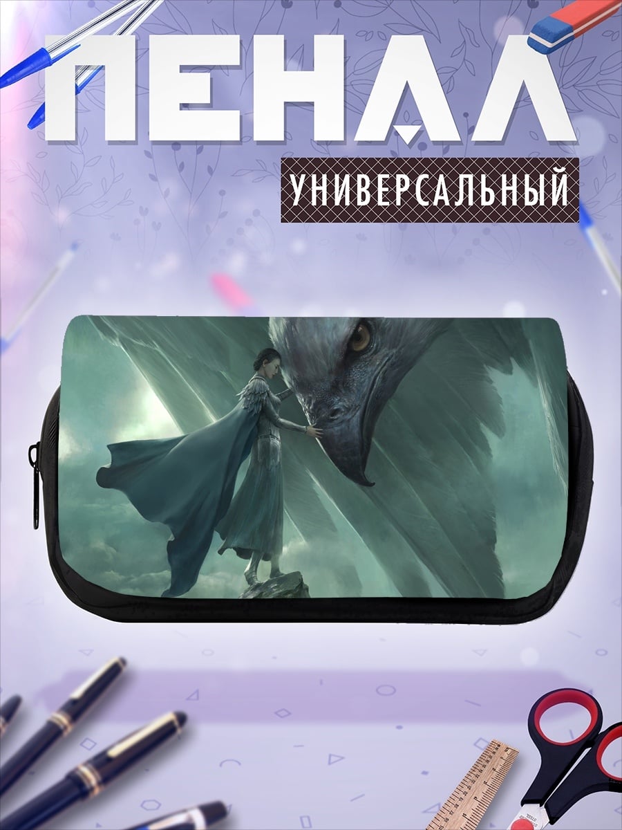 Пенал-косметичка Девушка и птица