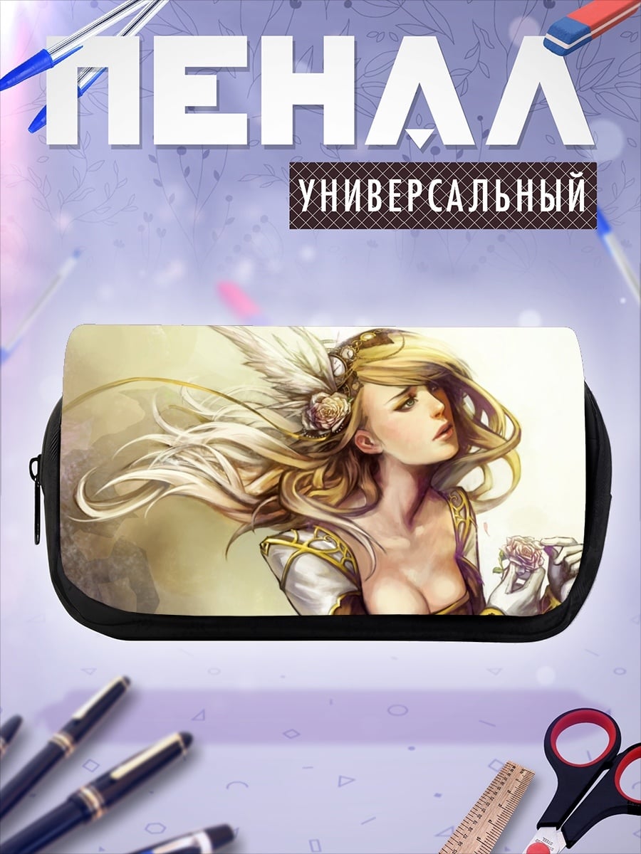 Пенал-косметичка Ангел с золотыми волосами
