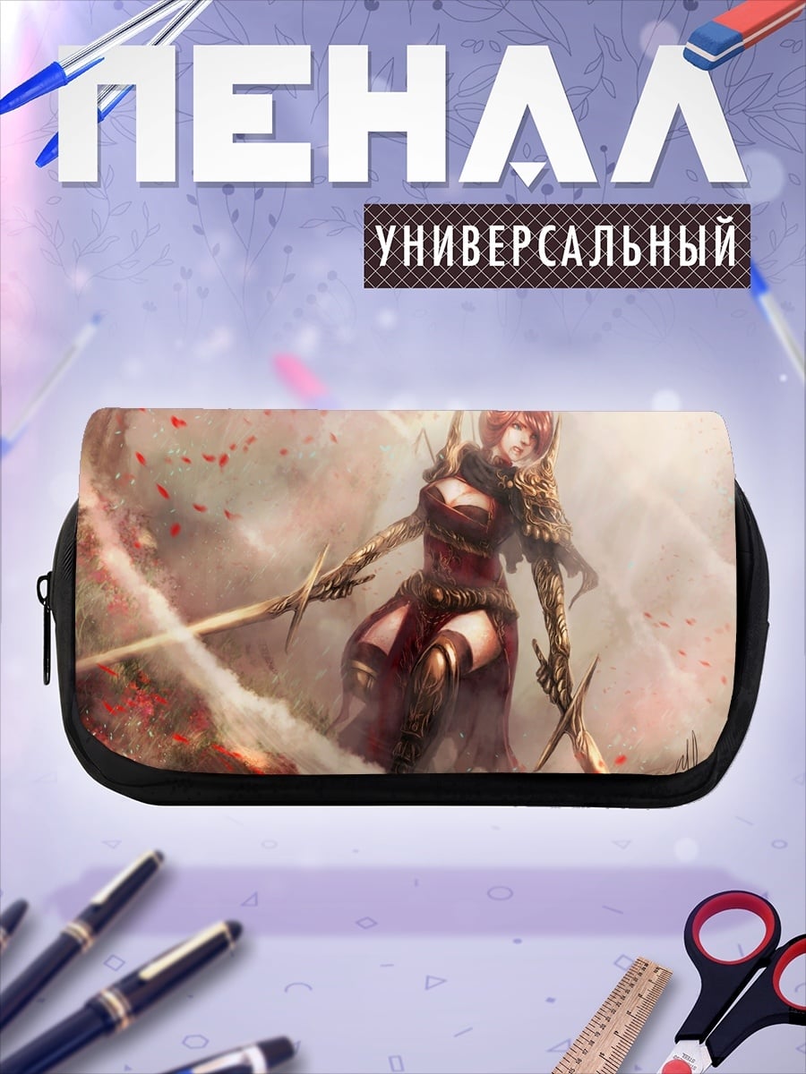 Пенал-косметичка Воительница с мечами