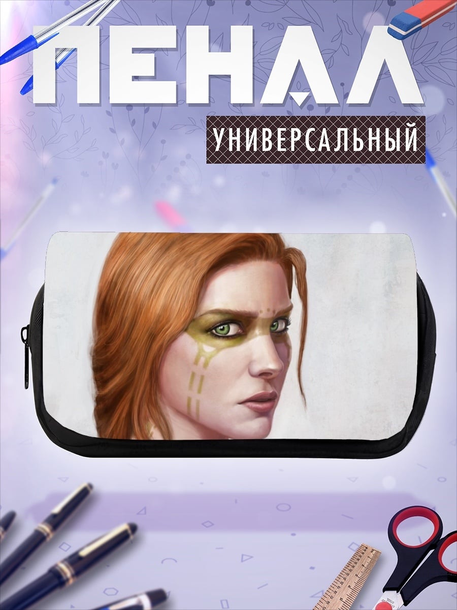 Пенал-косметичка Воительница с татуировками
