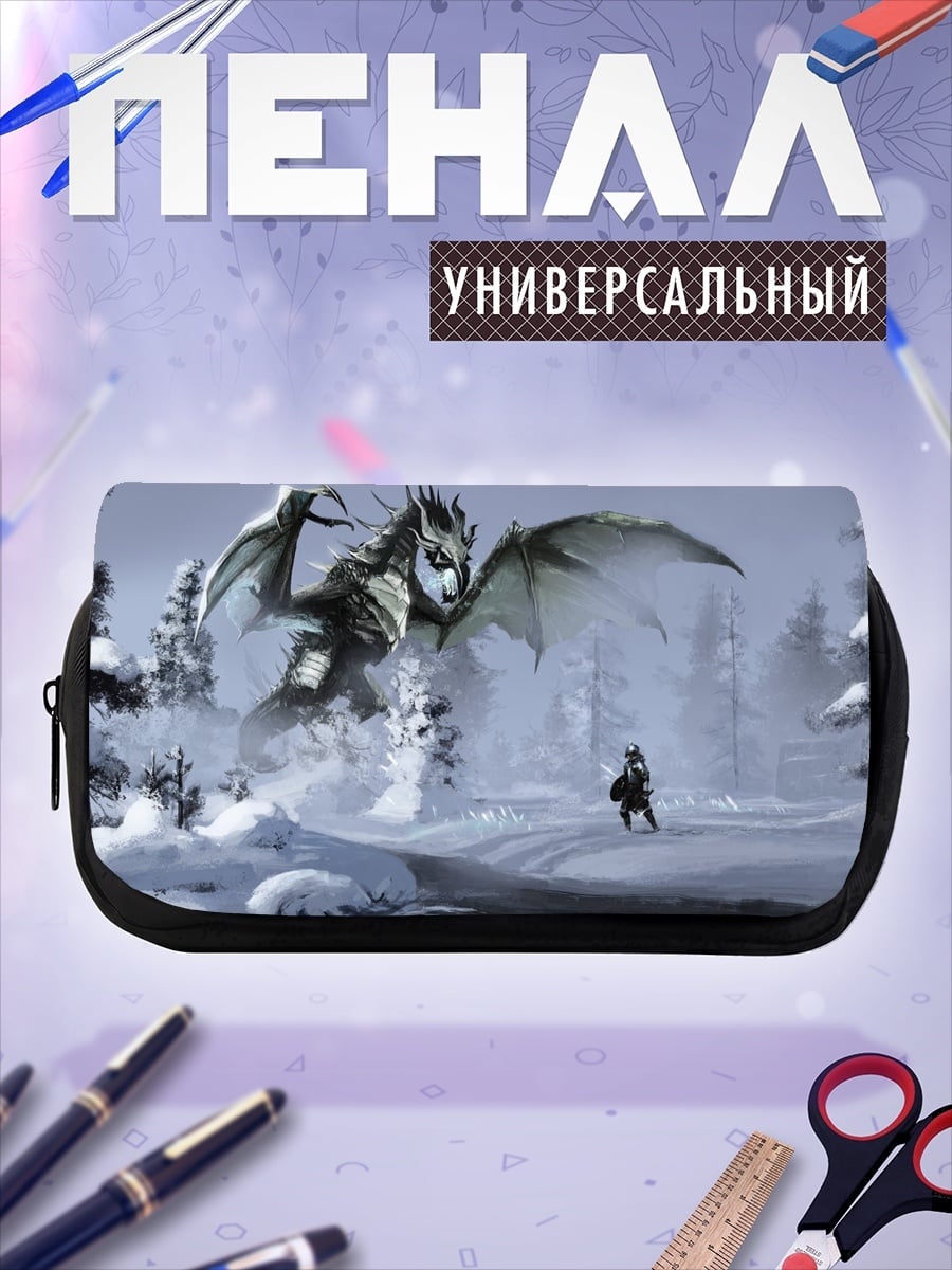 Пенал-косметичка Зимний монстр и всадник