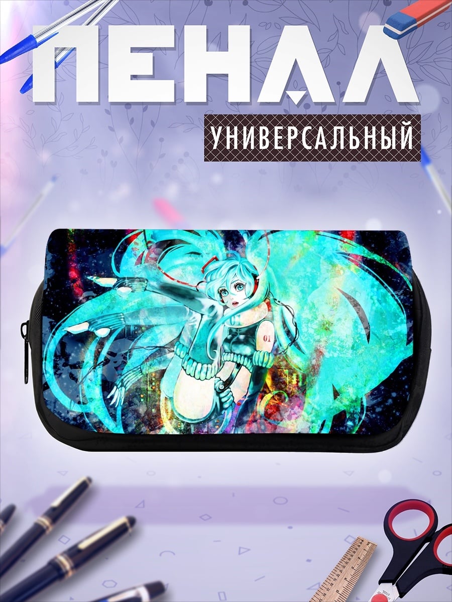 Пенал-косметичка аниме девушка