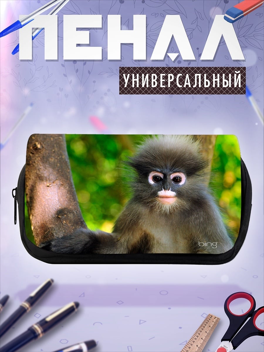 Пенал-косметичка Обезьяна в лесу