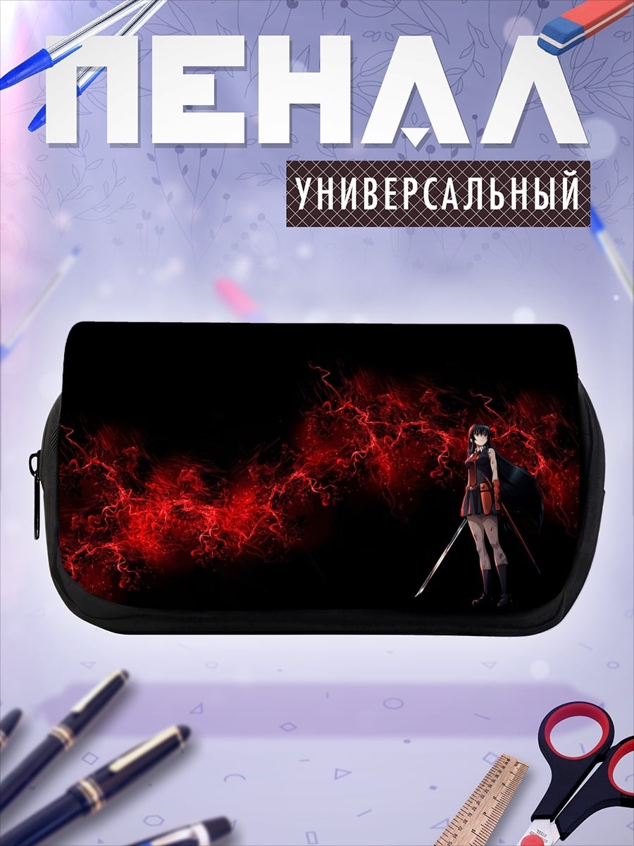 Пенал-косметичка Аниме девушка самурай