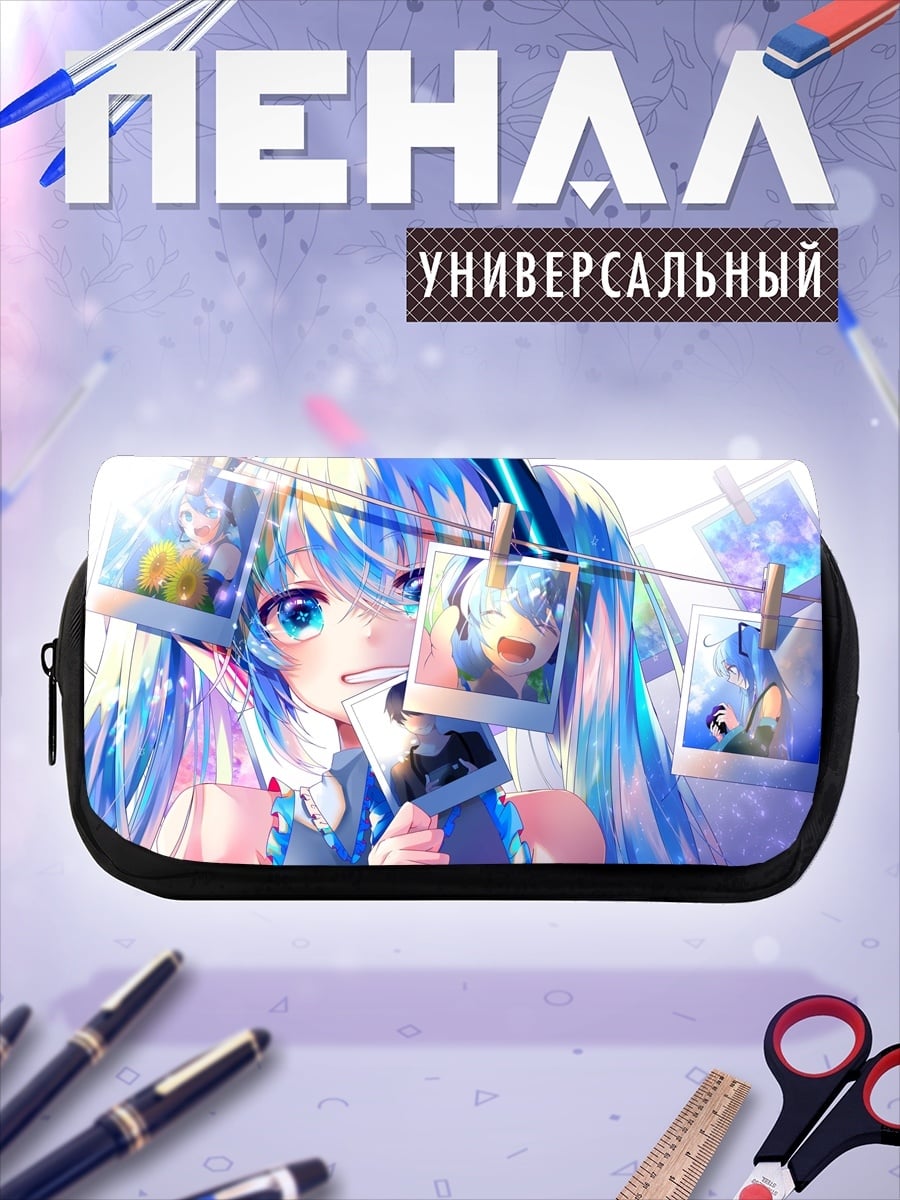 Пенал-косметичка Аниме девушка с фото