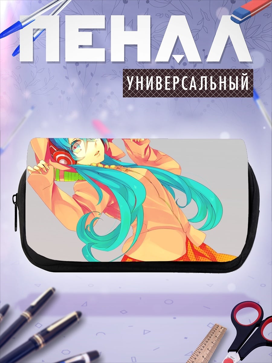 Пенал-косметичка Аниме девушка наушники