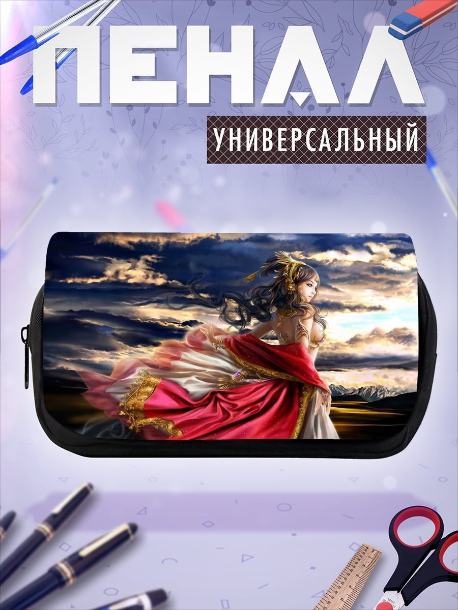 Пенал-косметичка Девушка в красном