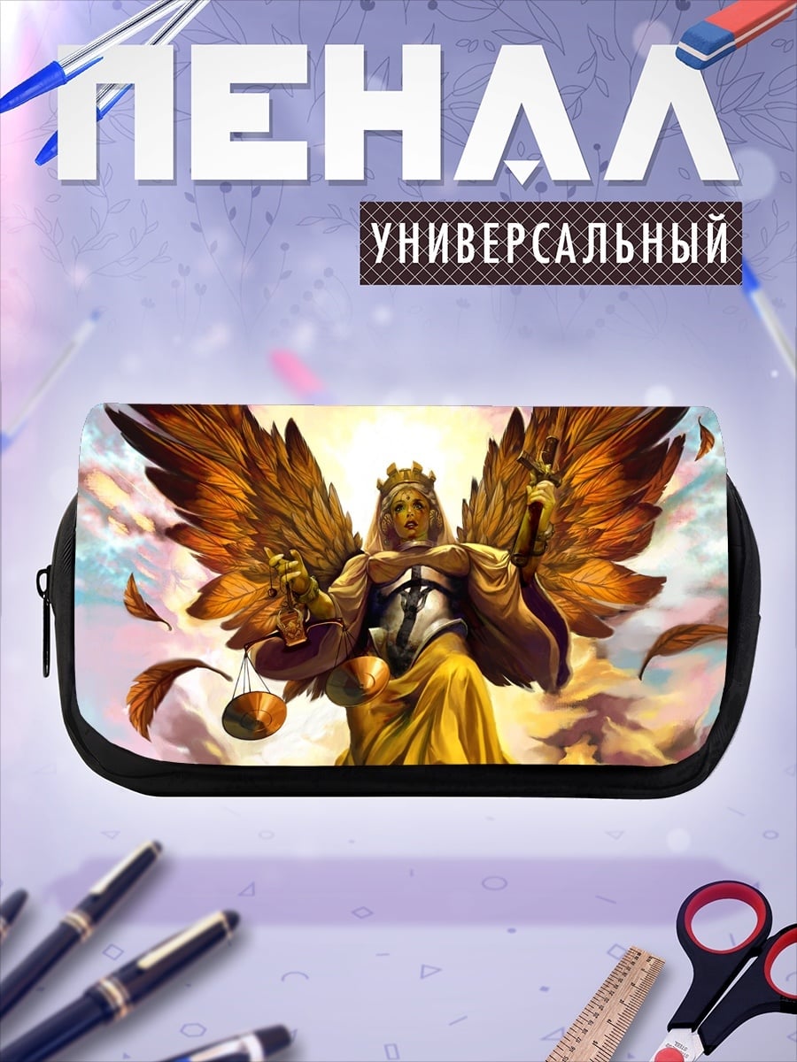Пенал-косметичка Золотой ангел крылья