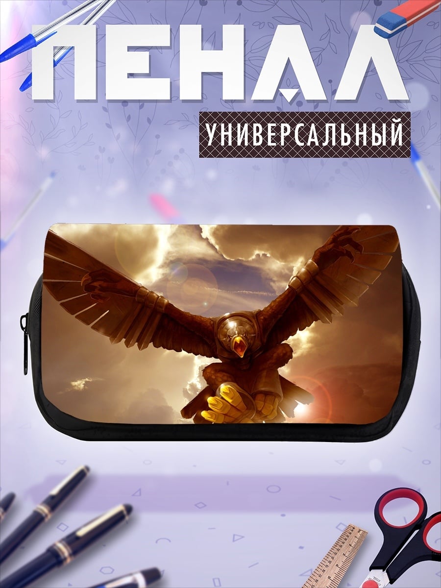 Пенал-косметичка орел в грозовом небе