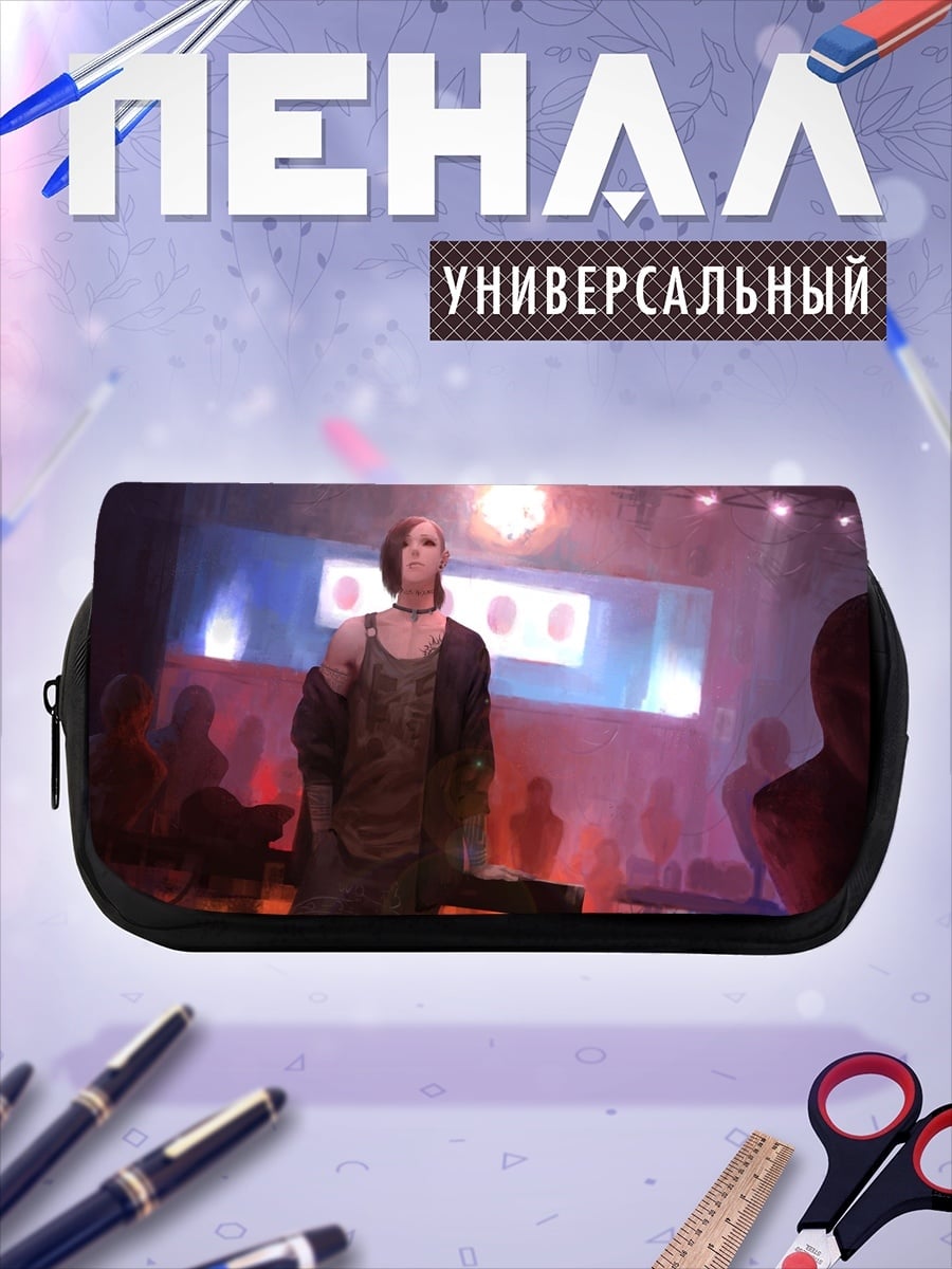 Пенал-косметичка девушка на сцене