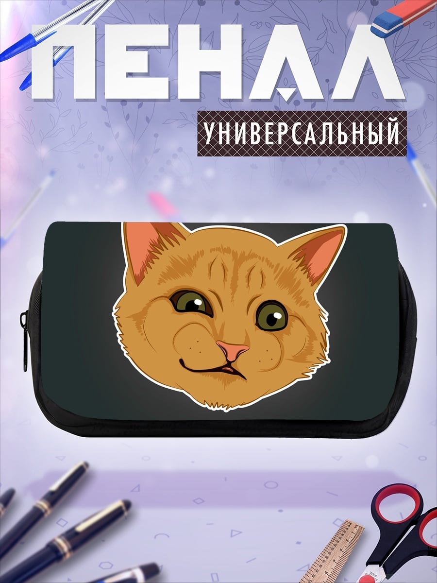 Пенал-косметичка Рыжий кот удивленный