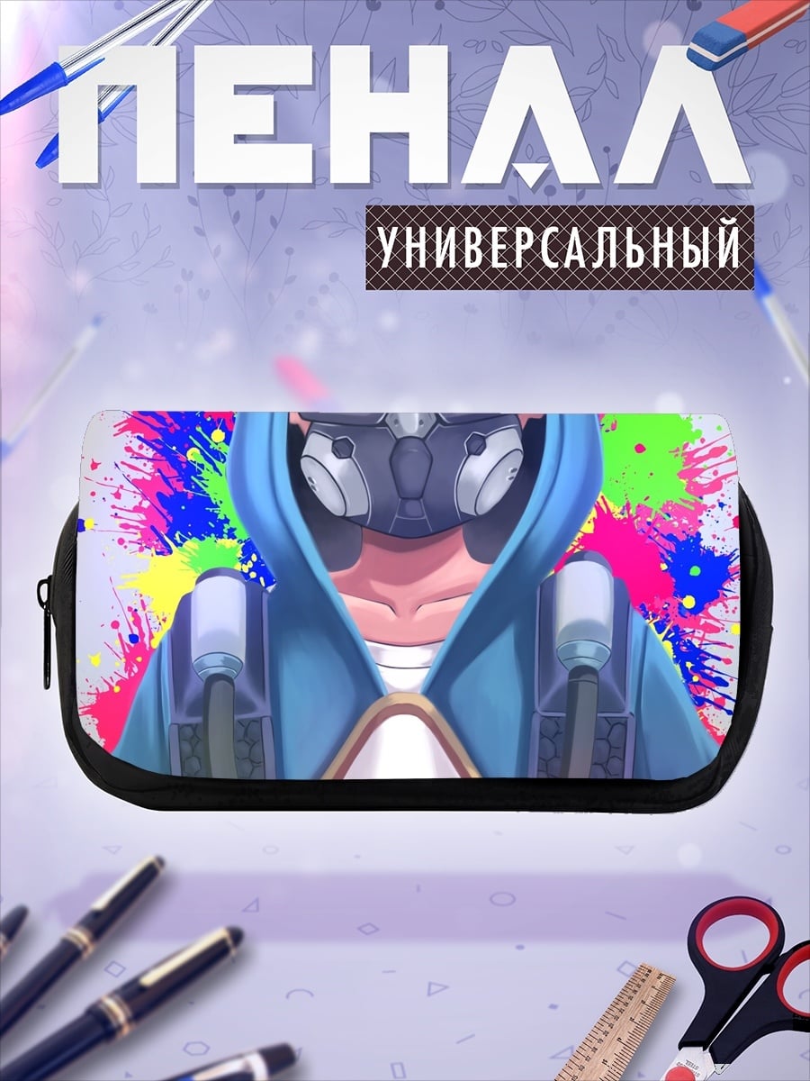 Пенал-косметичка Девушка в респираторе