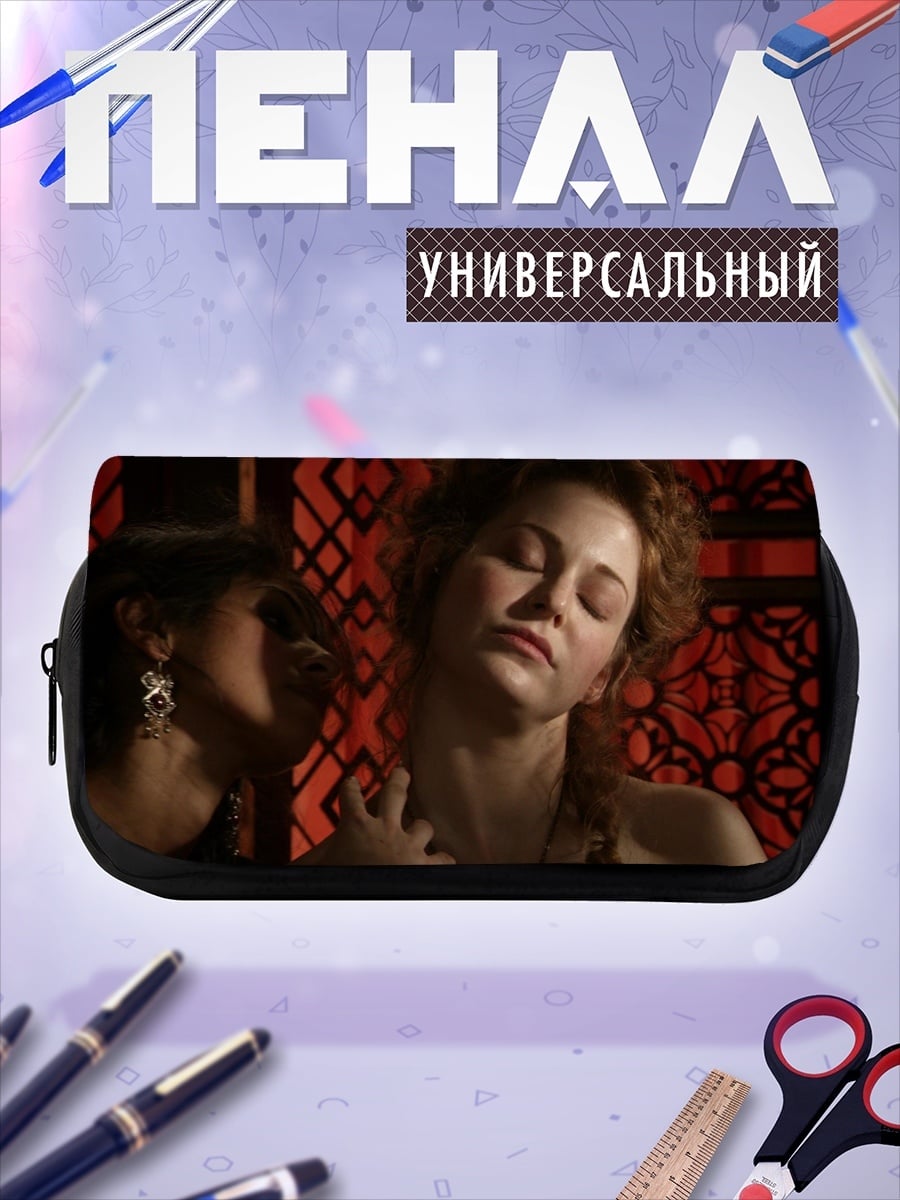 Пенал-косметичка женщина в красном