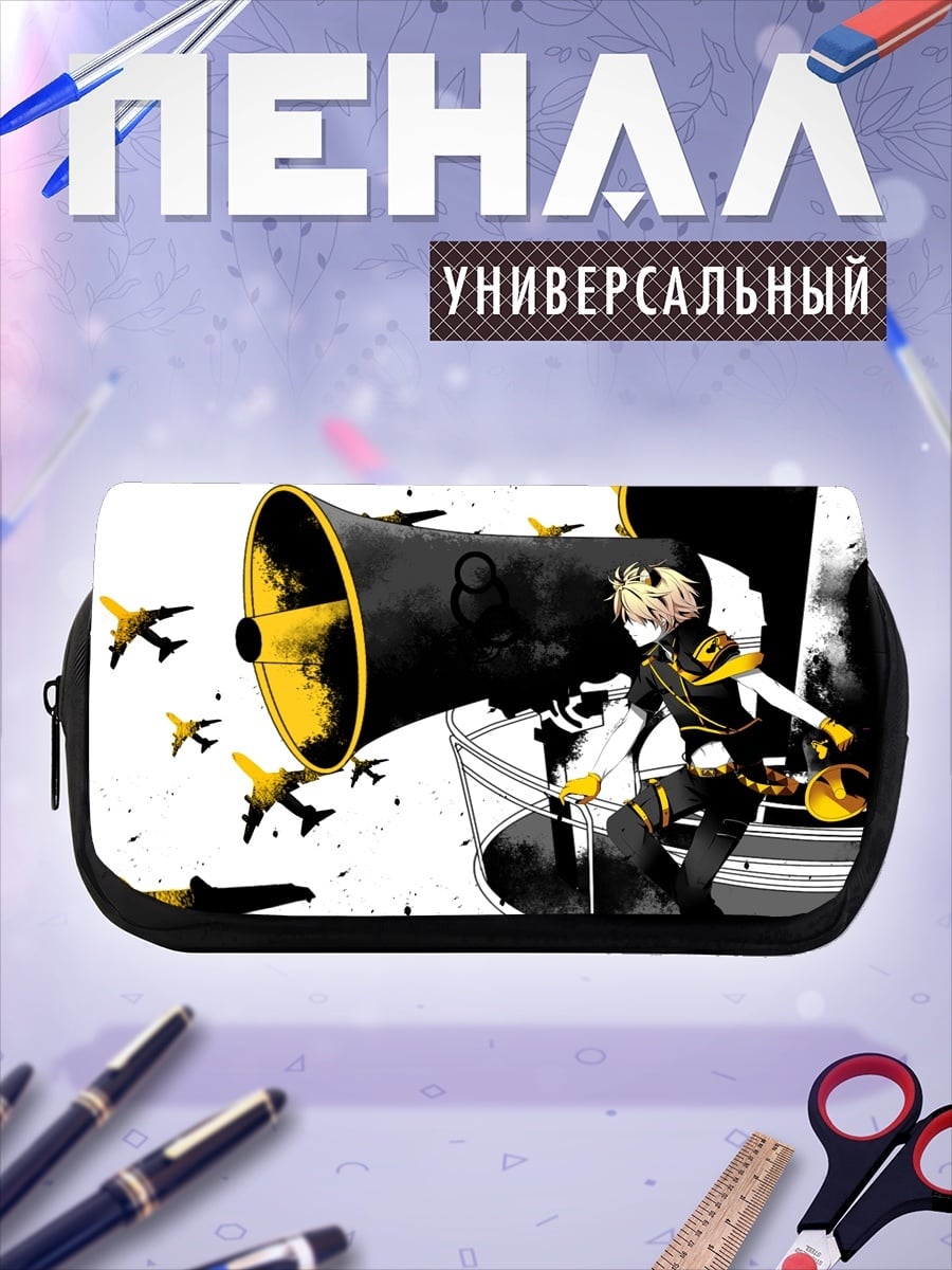 Пенал-косметичка аниме девушка мегафон