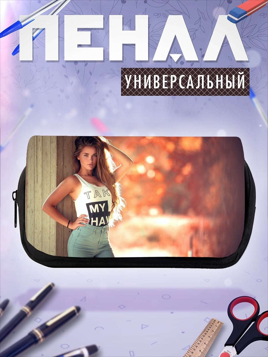 Пенал-косметичка Девушка в топе
