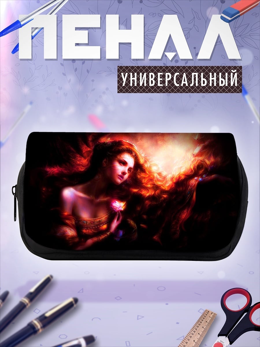 Пенал-косметичка Девушка с яблоком