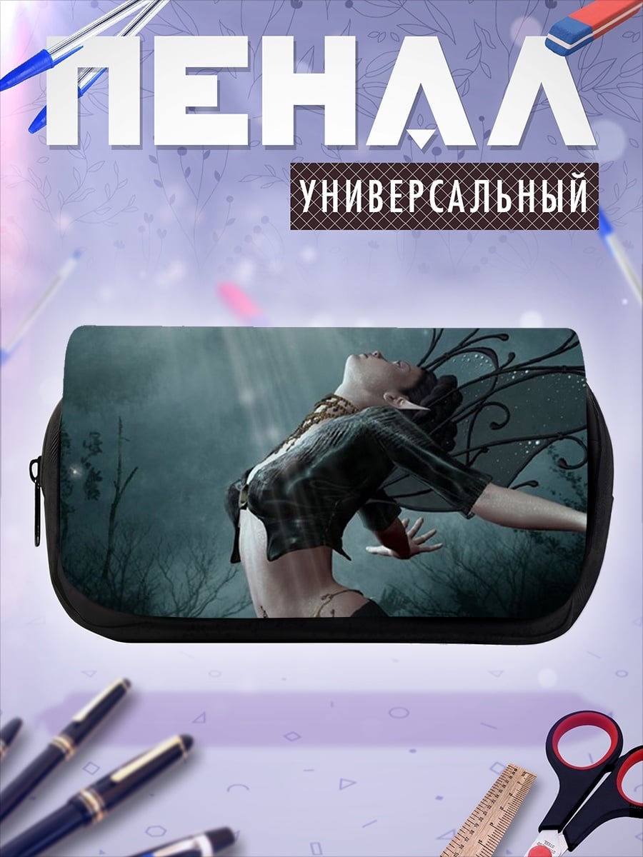 Пенал-косметичка темная фея в лесу
