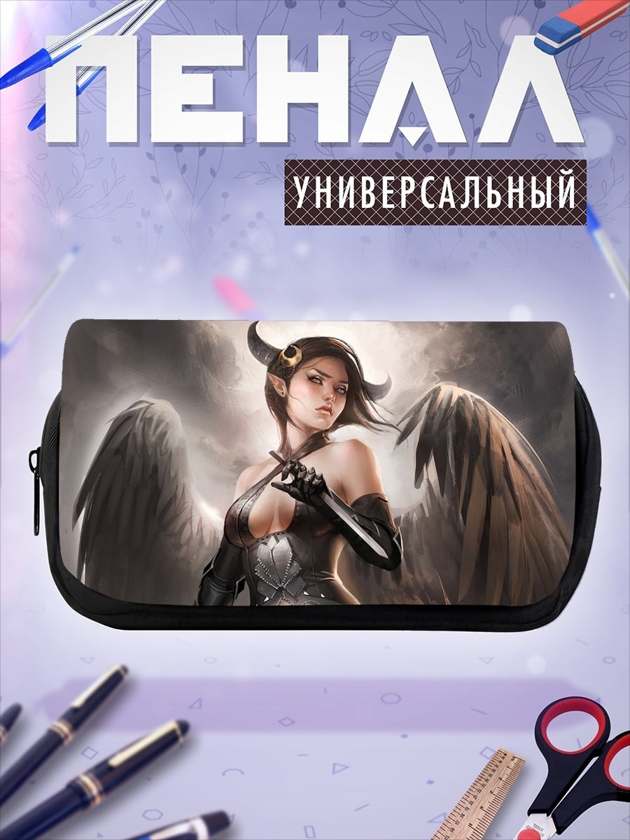 Пенал-косметичка Ангел с рогами