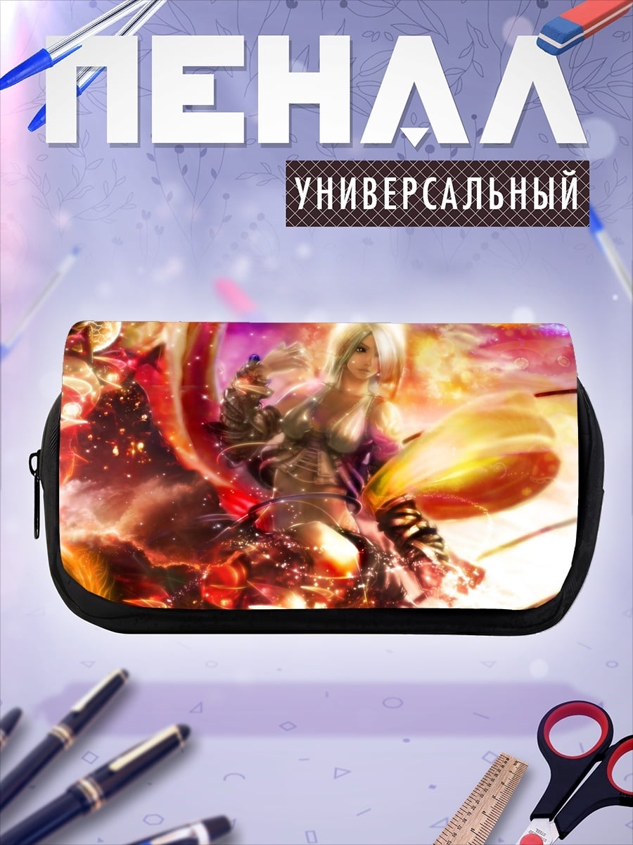 Пенал-косметичка Аниме девушка самурай