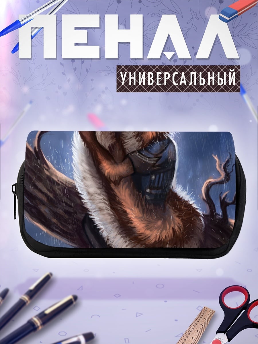 Пенал-косметичка Антропоморфный лис на дереве