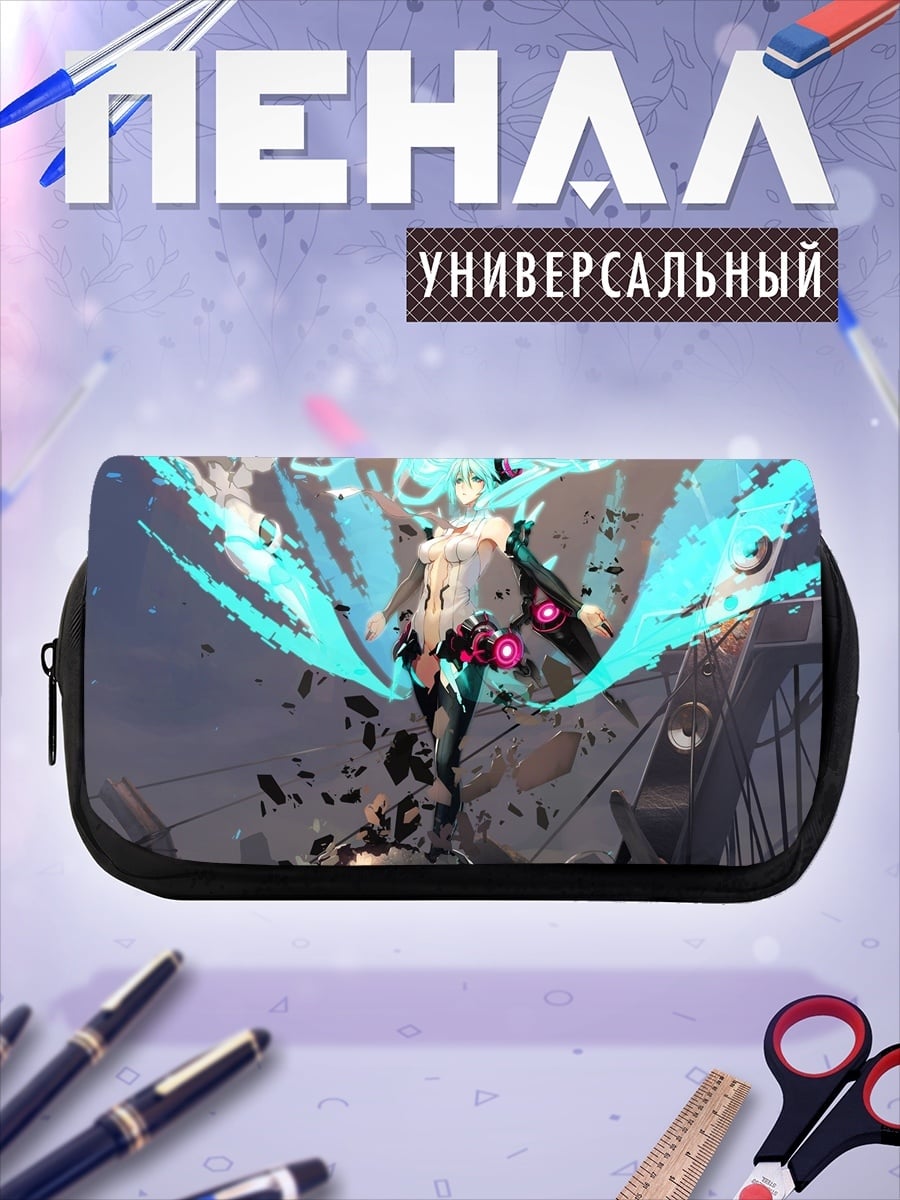 Пенал-косметичка аниме девушка Мику