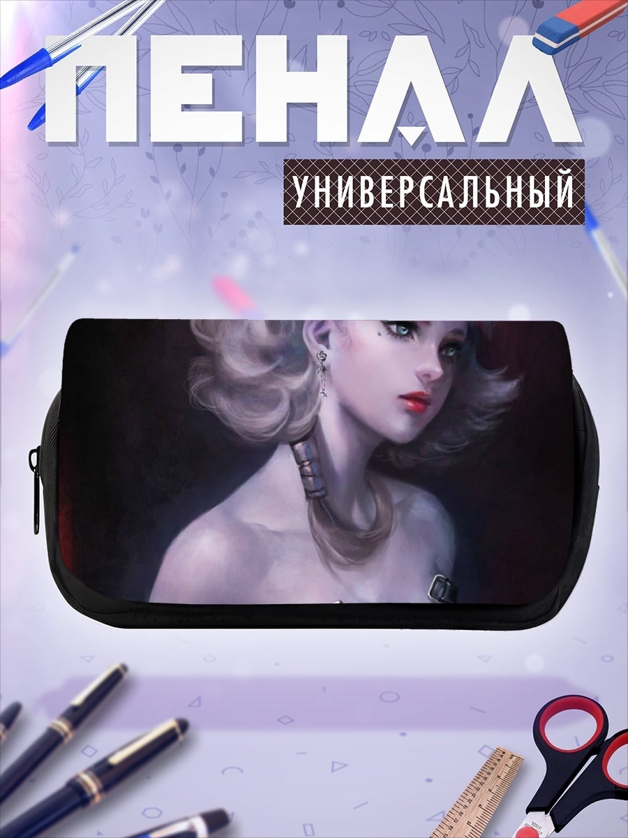 Пенал-косметичка Киберпанк девушка