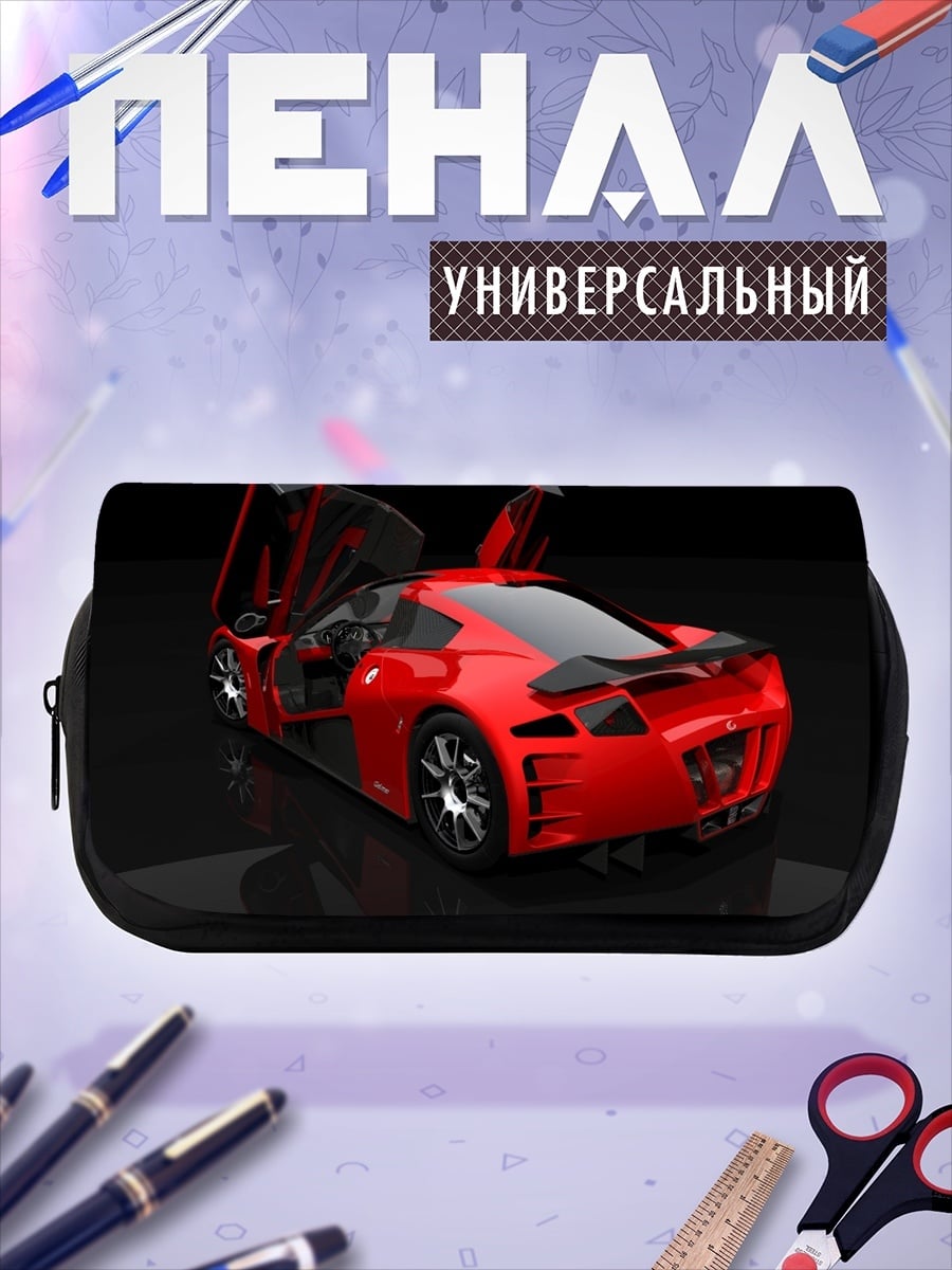 Пенал-косметичка красный спорткар