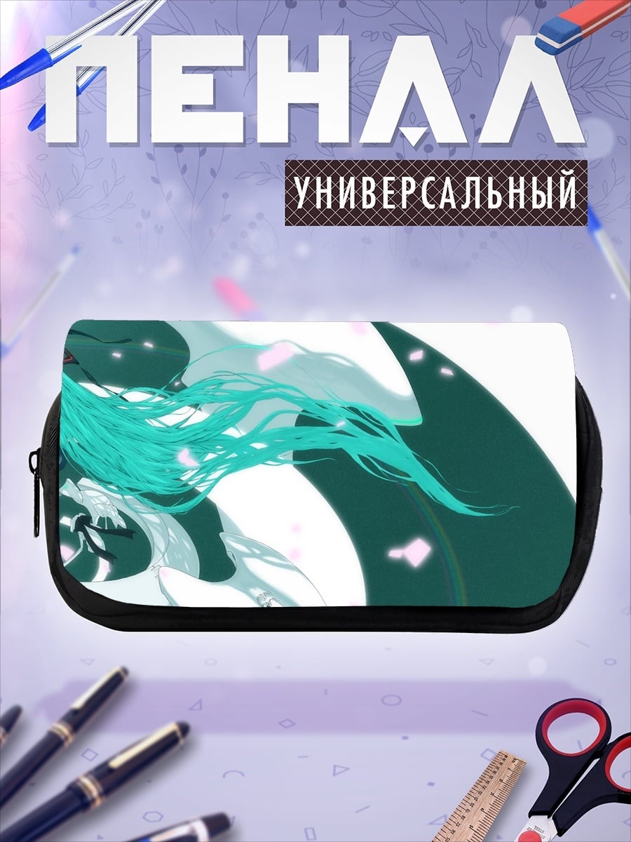 Пенал-косметичка Аниме девушка в цветах