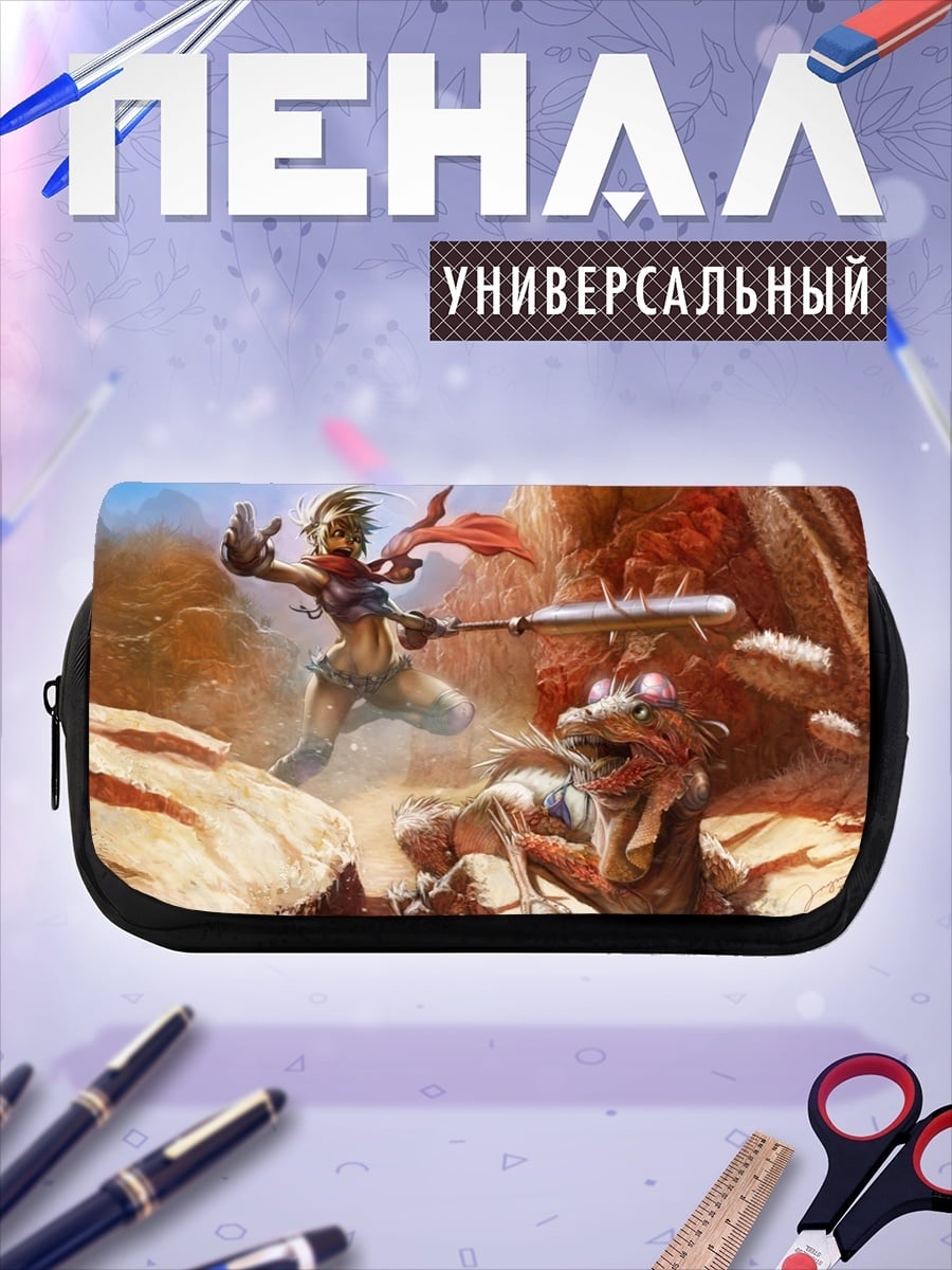 Пенал-косметичка Девушка с дубиной
