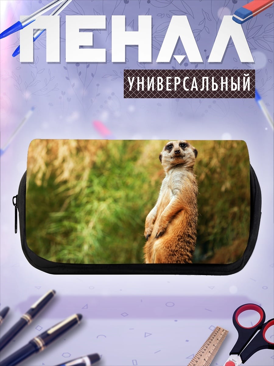 Пенал-косметичка Сурикат на камне