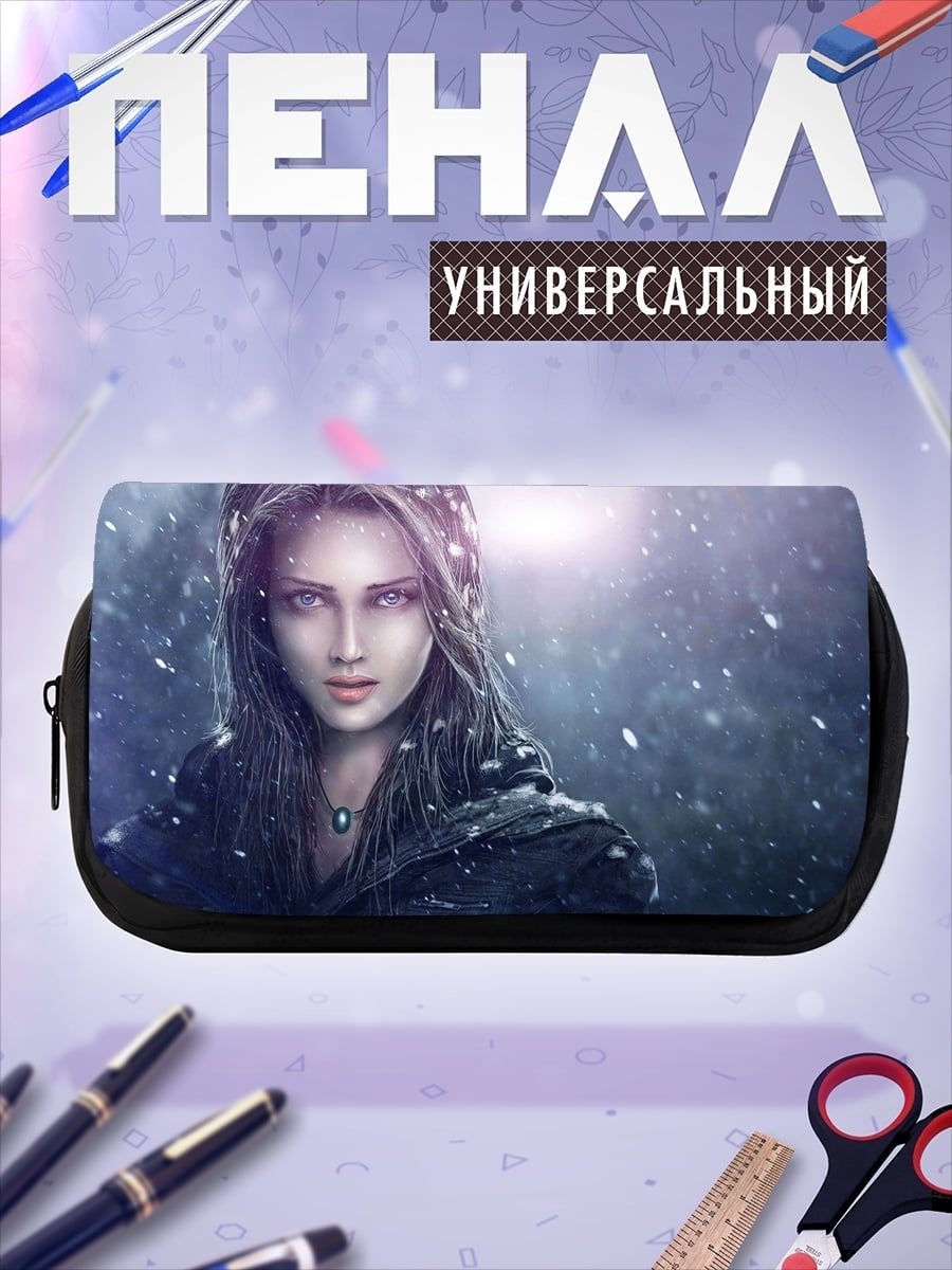Пенал-косметичка Девушка в снегу