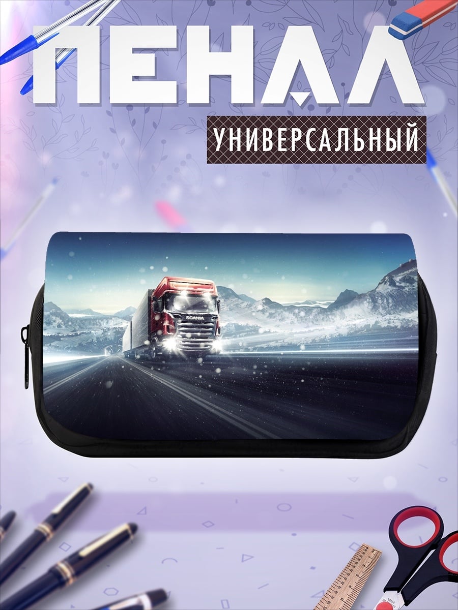 Пенал-косметичка Грузовик в снегу