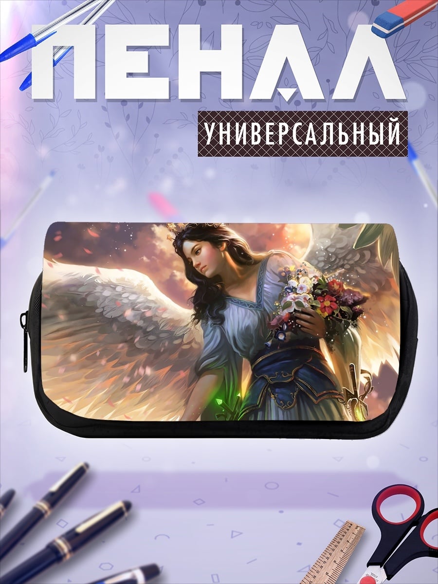 Пенал-косметичка Ангел с цветами