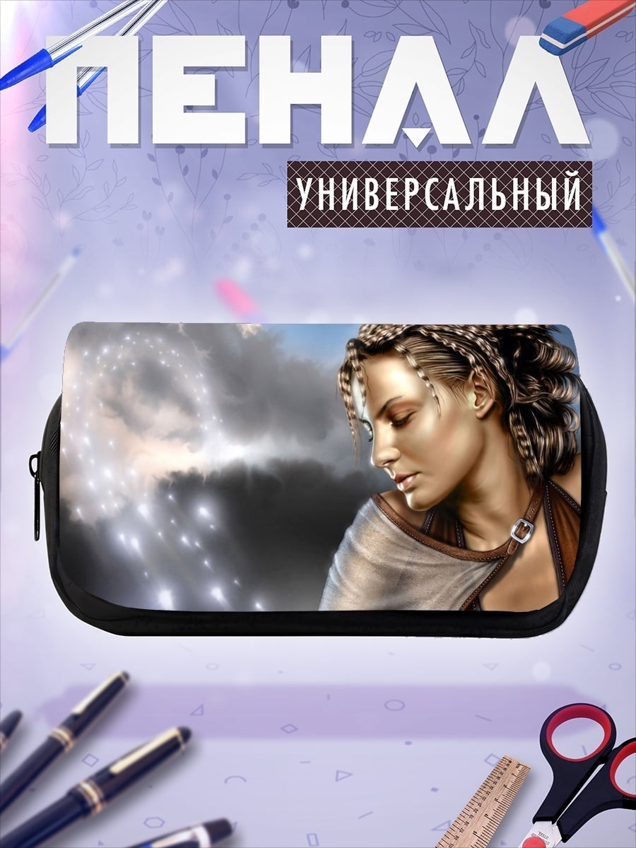 Пенал-косметичка Девушка с косами