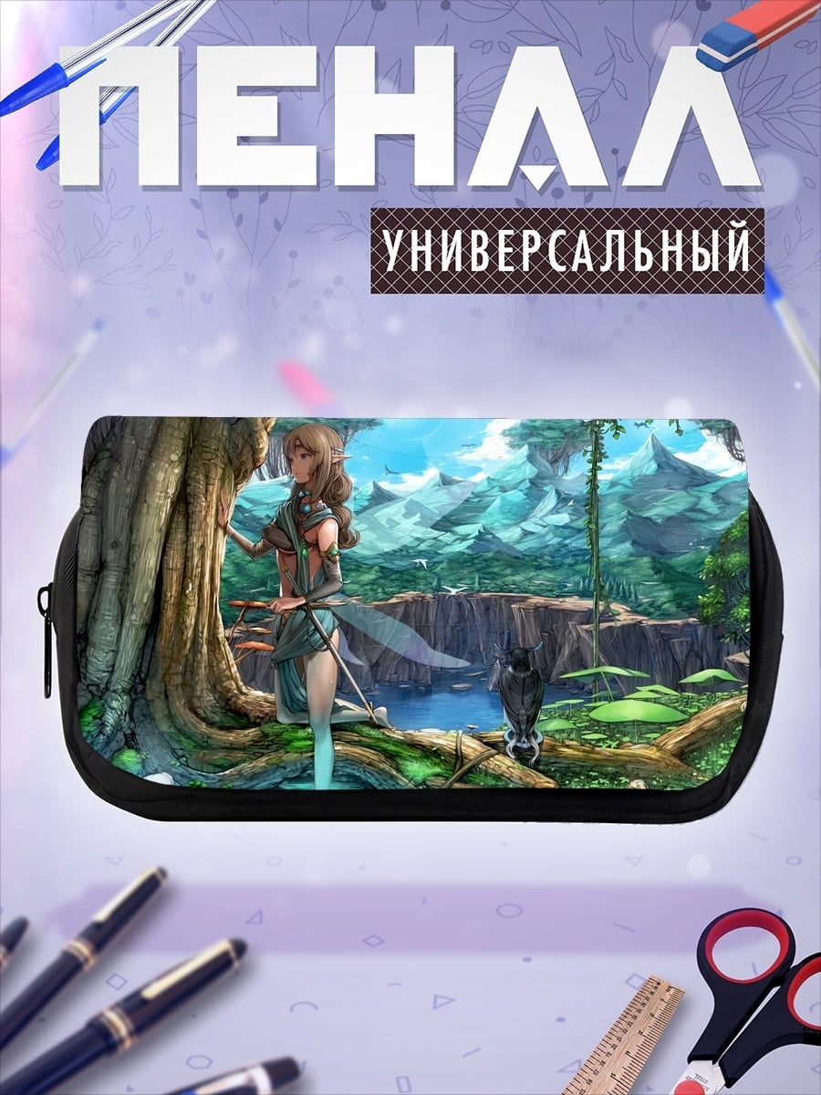 Пенал-косметичка Девушка в лесу