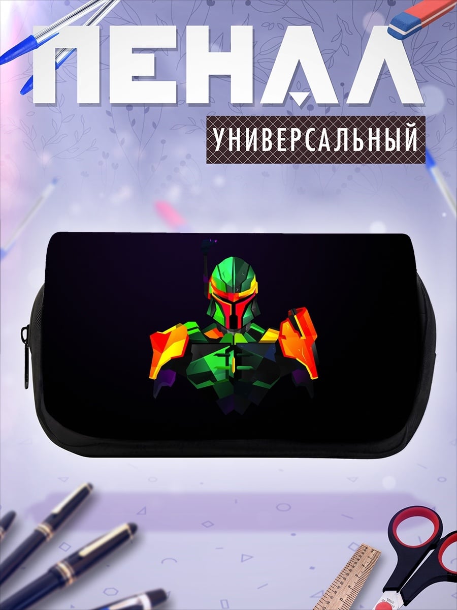 Пенал-косметичка Киберпанк шлем воина