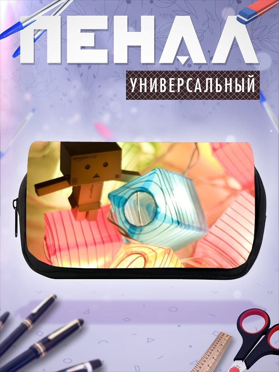 Пенал-косметичка картонный человечек фонарики