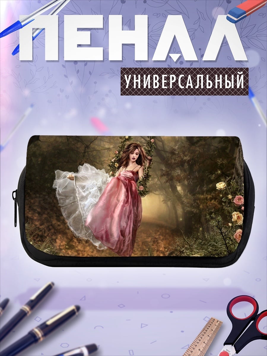 Пенал-косметичка Девушка в лесу