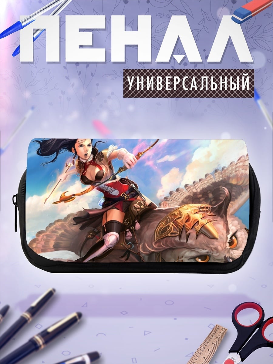 Пенал-косметичка Воительница на звере