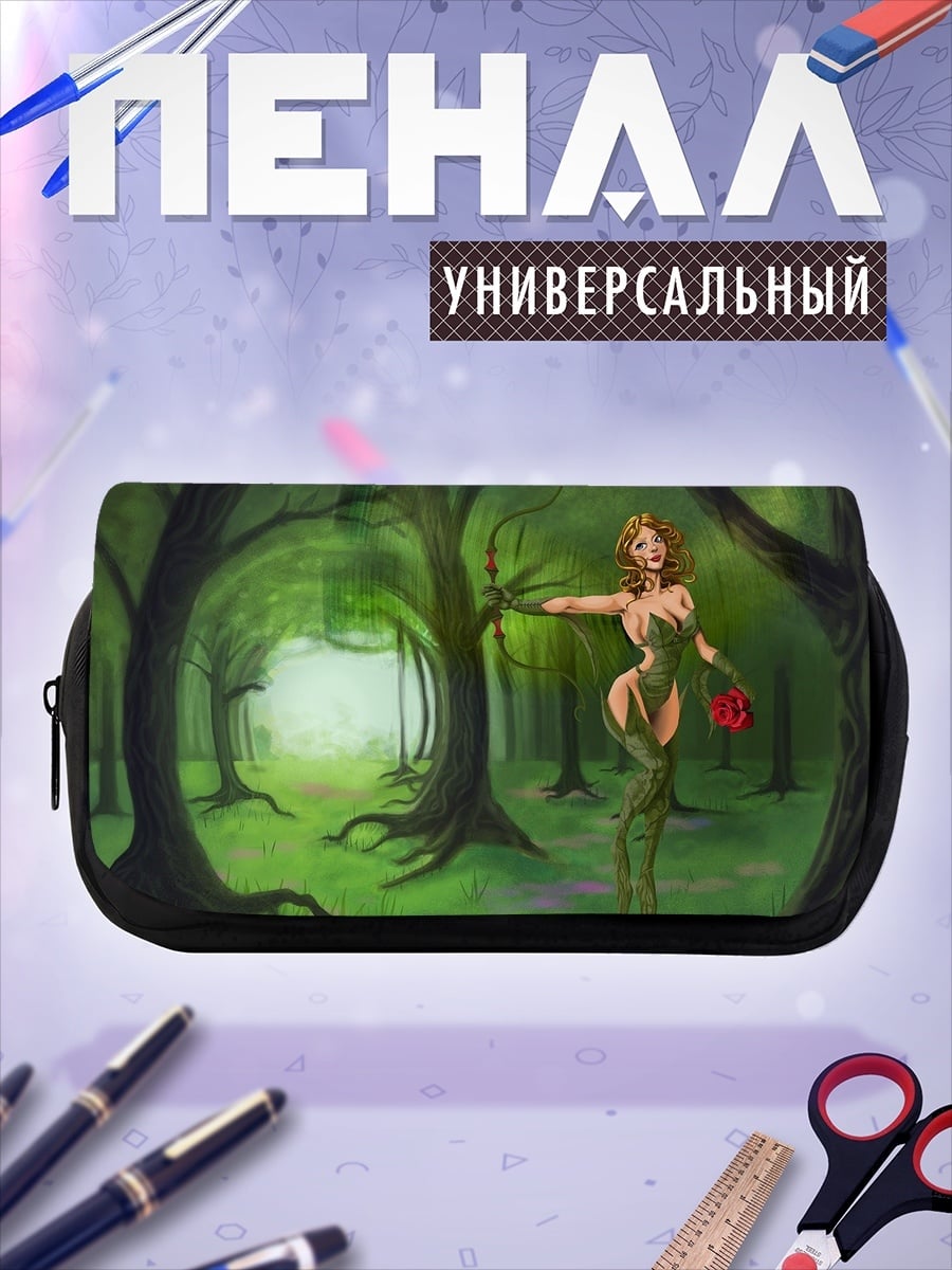 Пенал-косметичка Лесная нимфа с цветком