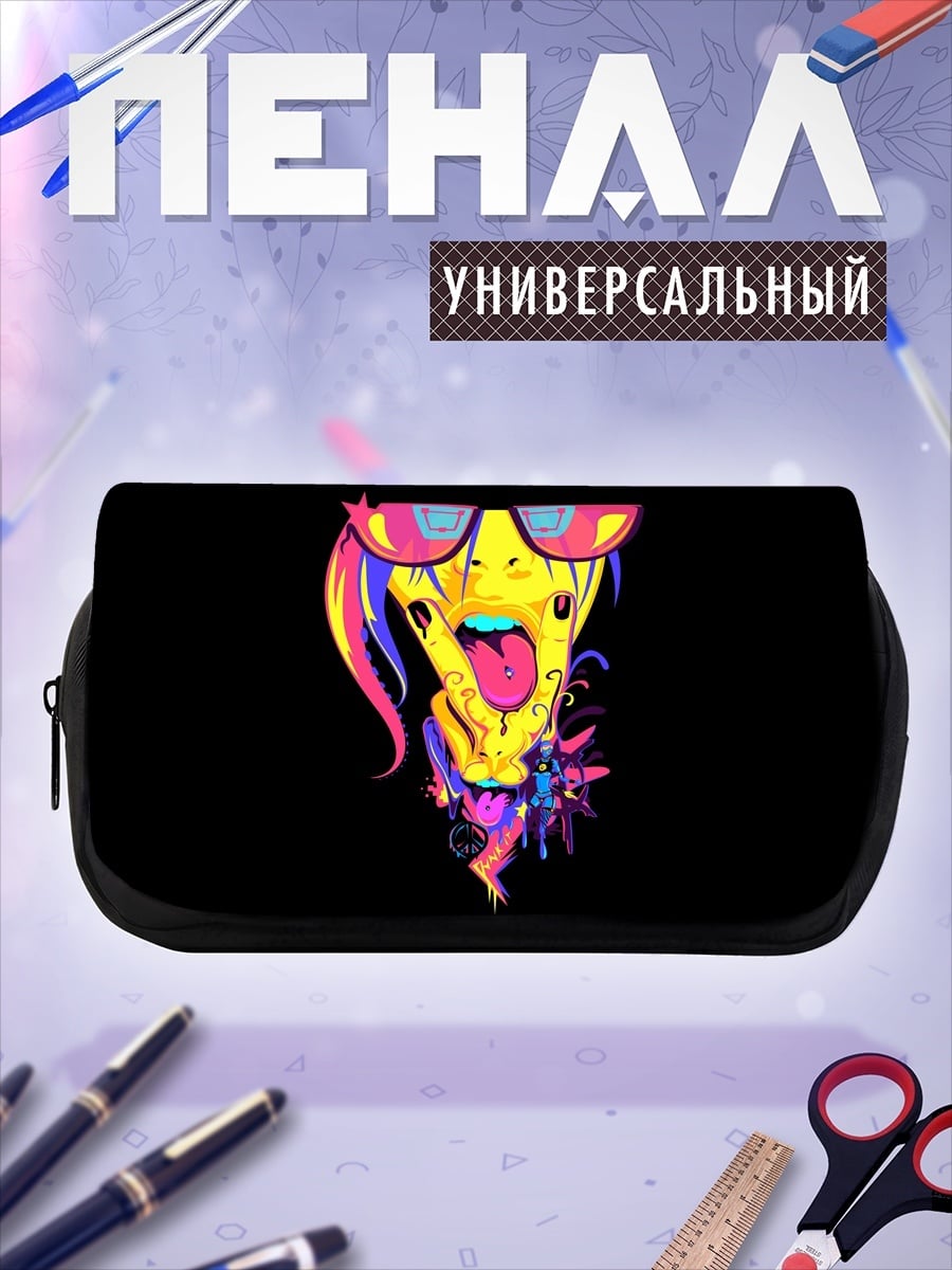 Пенал-косметичка Неоновая девушка