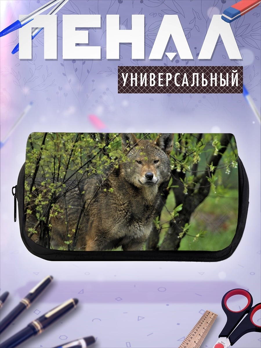 Пенал-косметичка Дикий койот в лесу