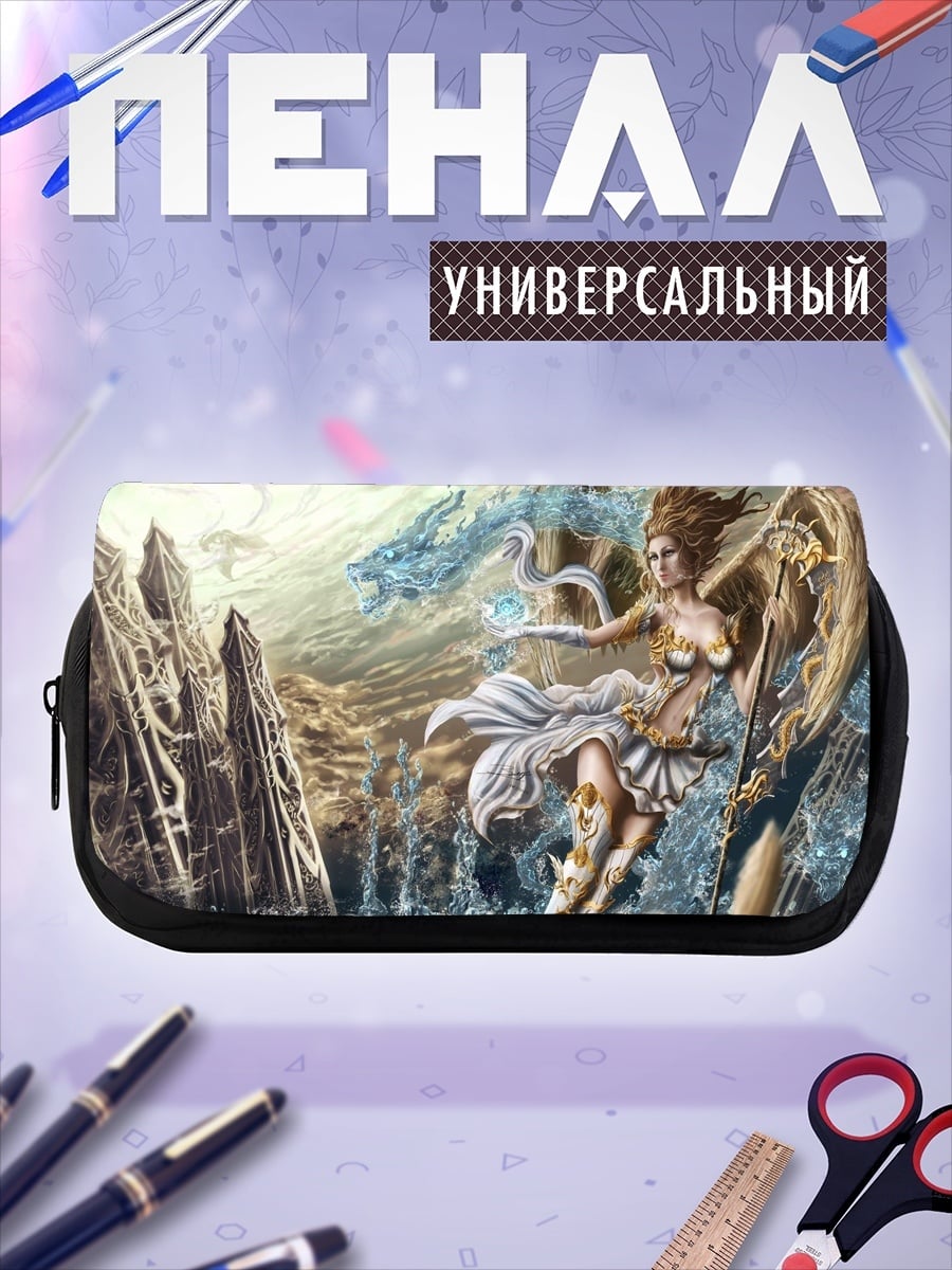 Пенал-косметичка Водяная богиня в скалах