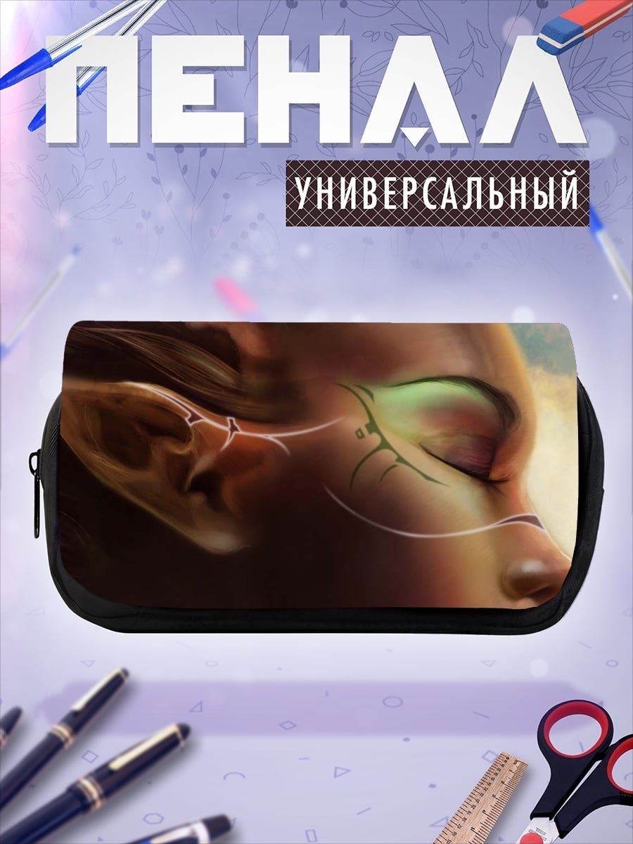 Пенал-косметичка эльфийка с узорами