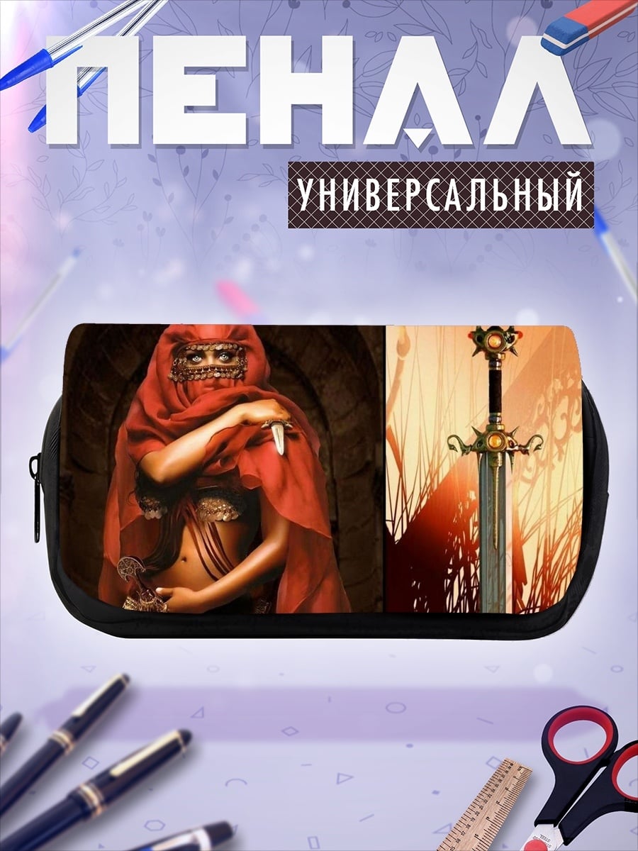 Пенал-косметичка красная пустынная воительница