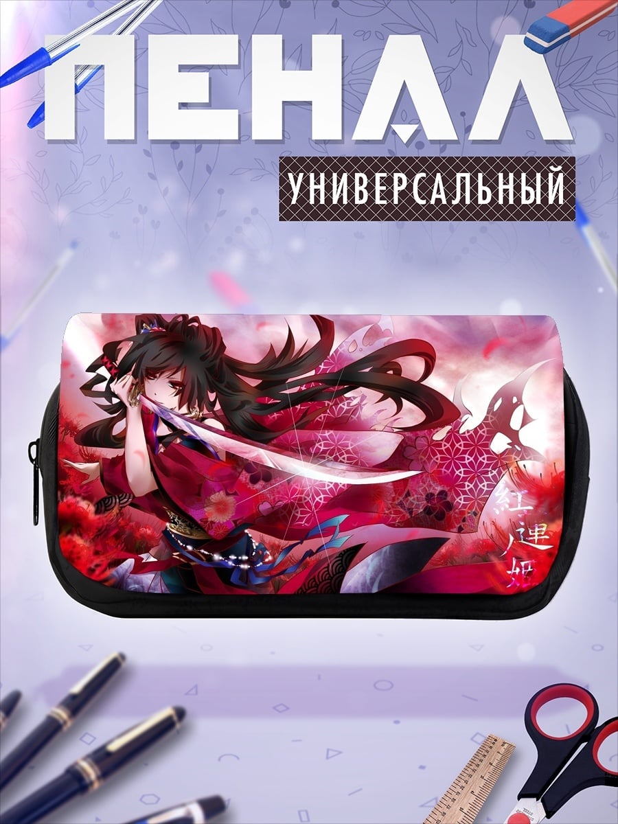 Пенал-косметичка Самурай в цветах