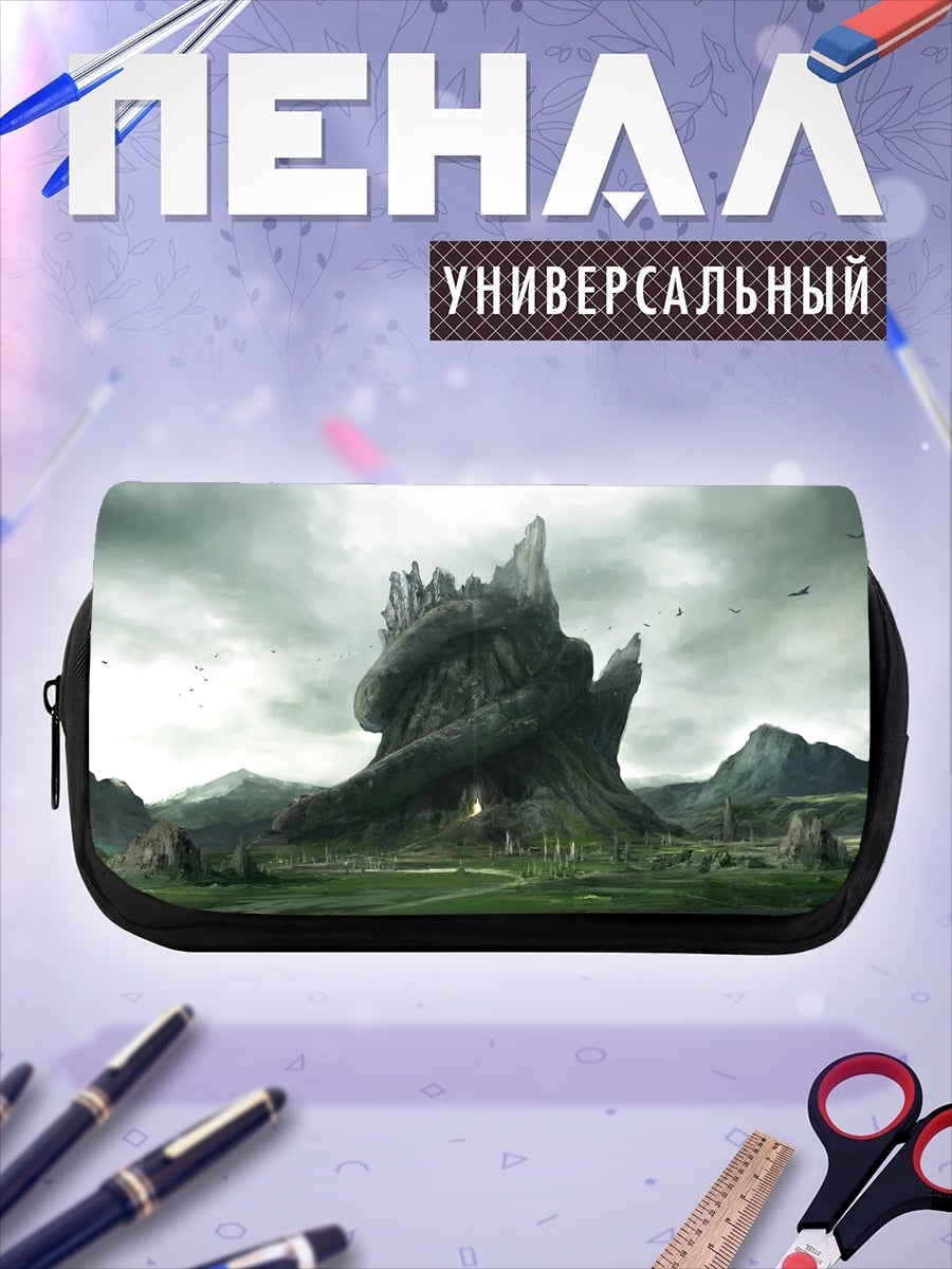 Пенал-косметичка Фэнтезийный замок на скале